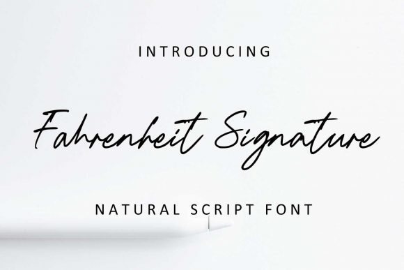 Fahrenheit Signature: A Delicate Script for Modern Design