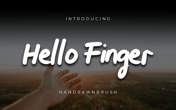 Hello Finger Typeface for Editorial Design