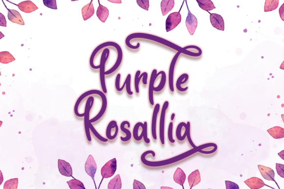 Purple Rosallia Typeface for Elegant Branding