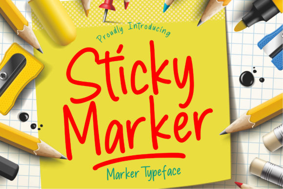 Sticky Marker: A Handwritten Font for Authentic Branding