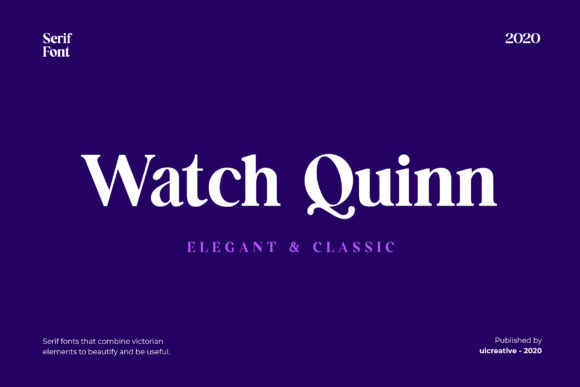 Watch Quinn Serif Font for Handmade Brands
